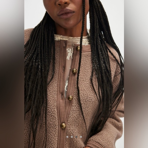 Free People Hug Me Sherpa Cardi - Picture 5 of 8